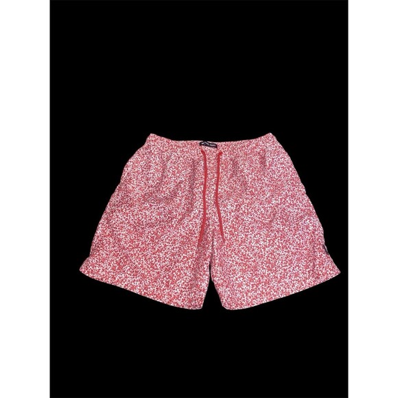 Michael Kors Men’s Swimming Trunks Red & White Splatter Size Medium MK - Picture 1 of 2